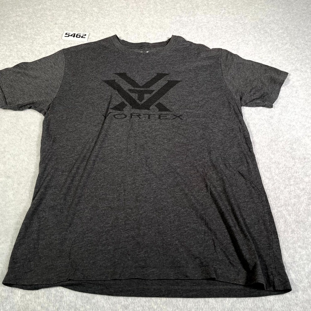 Vortex Optics T Shirt Mens Large Gray Cotton Graphic Logo Crew Neck Short Sleeve